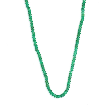 Green Emerald 2mm - 2.5mm Smooth Rondelles Bead Strand