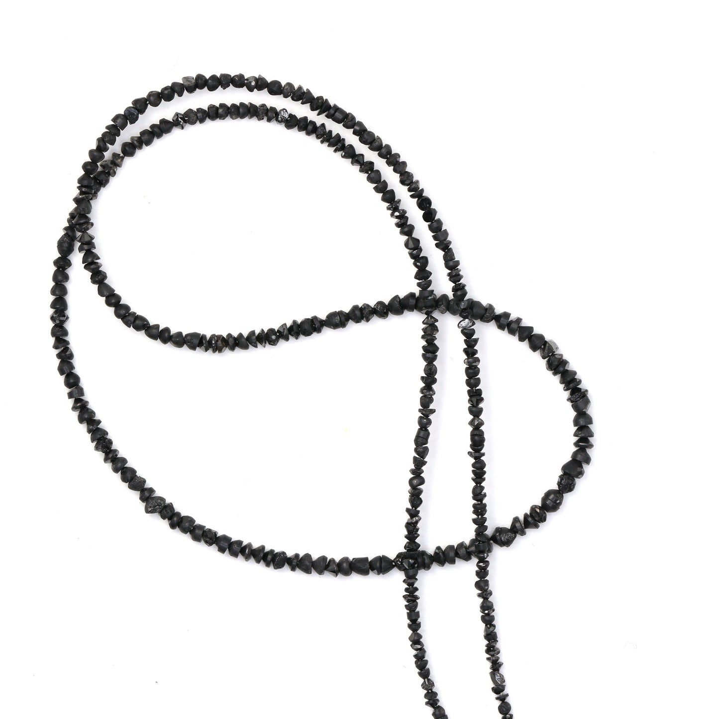 Black Diamond 2mm - 2.5mm Hand Faceted Chips Bead Strand