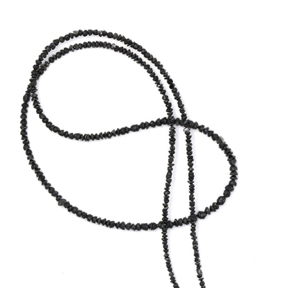 Black Diamond 2mm - 2.5mm Hand Faceted Chips Bead Strand