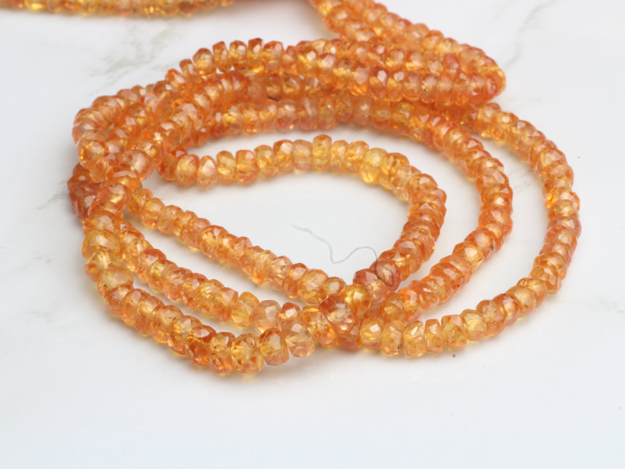 Deep Yellow Sapphire 3mm Faceted Rondelles