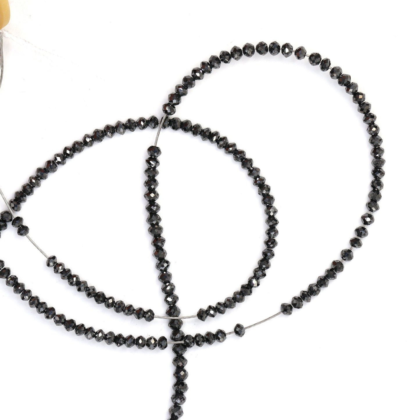 Black Diamond 2.4mm Faceted Rondelles