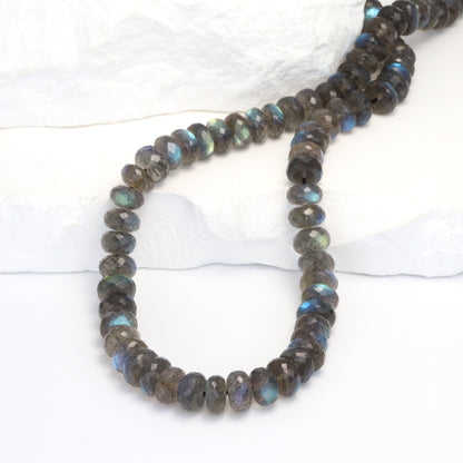 AAA Blue Labradorite 7mm Faceted Rondelles