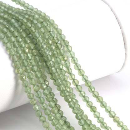 Green Apatite 3mm Faceted Rounds