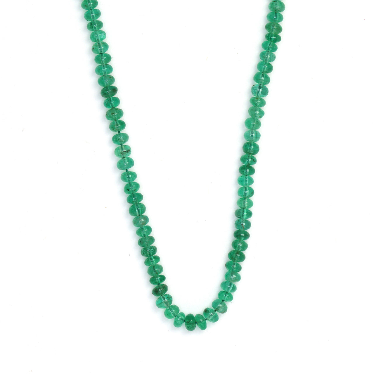 Green Emerald 3mm - 3.5mm Smooth Rondelles Bead Strand