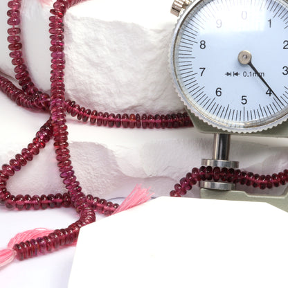 Rhodolite Garnet 3.5mm Smooth Rondelles