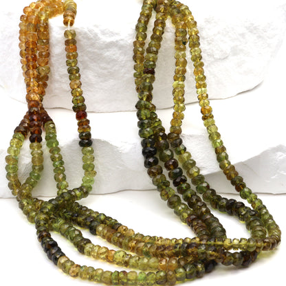Petro Tourmaline 3.5mm Faceted Rondelles
