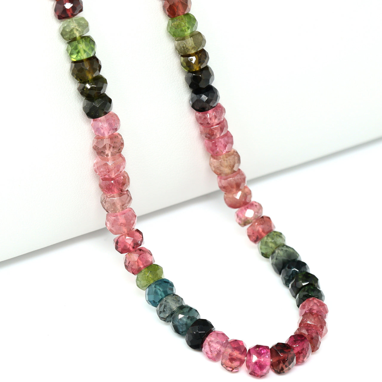 Watermelon Tourmaline 6mm Faceted Rondelles Bead Strand