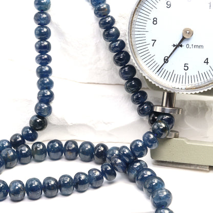 Blue Sapphire 6mm Smooth Rondelles