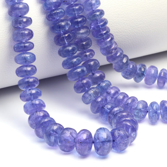 Blue Tanzanite 6mm Smooth Rondelles