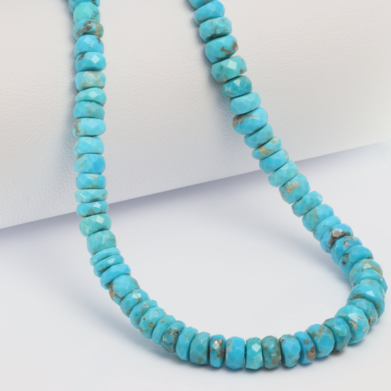 Natural Blue Turquoise 5.5mm Faceted Rondelles