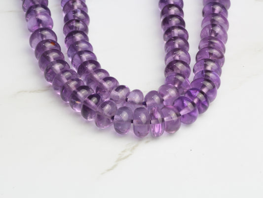 Light Purple Amethyst 4.5mm Smooth Rondelles