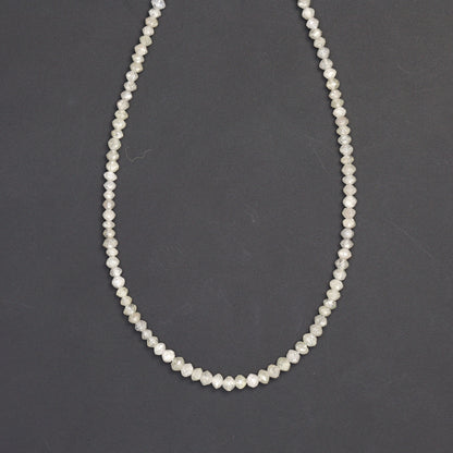 Gray Diamond 1.9mm - 2.2mm Faceted Rondelles Bead Strand