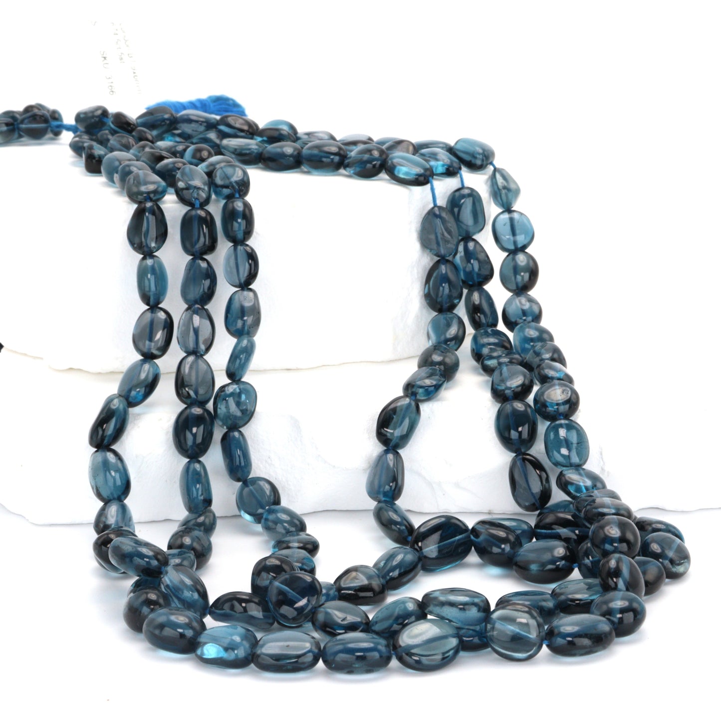 London Blue Topaz 9x6mm Smooth Nuggets