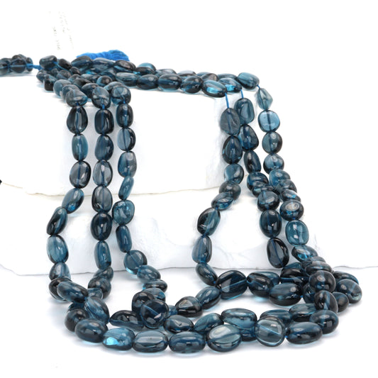 London Blue Topaz 9x6mm Smooth Nuggets