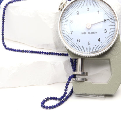 Royal Blue Lapis Lazuli 1.8mm Faceted Rounds