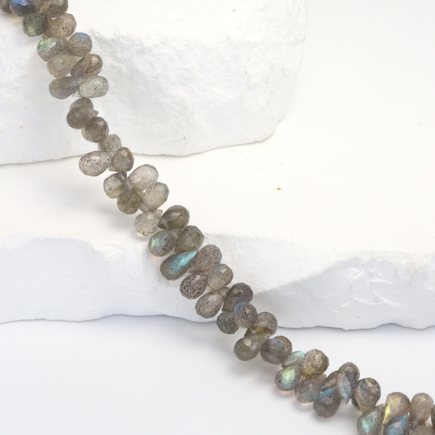 Blue Labradorite 6x4mm Faceted Teardrop Briolettes