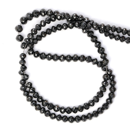 Black Diamond 3.5mm Faceted Rondelles