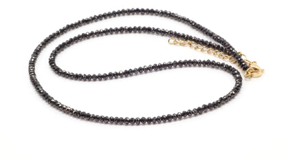 18k Black Diamond Bead Necklace (~16ct)