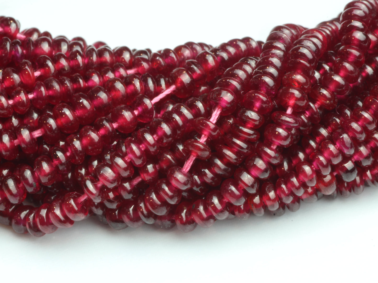Red Ruby 2.5mm Smooth Rondelles