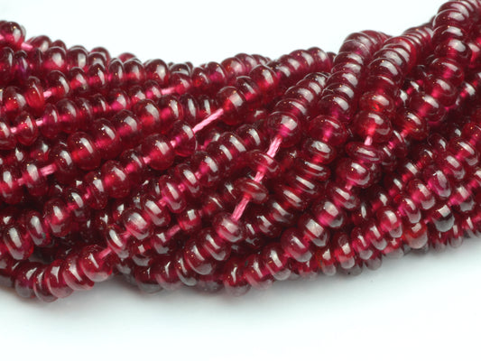 Red Ruby 2.5mm Smooth Rondelles