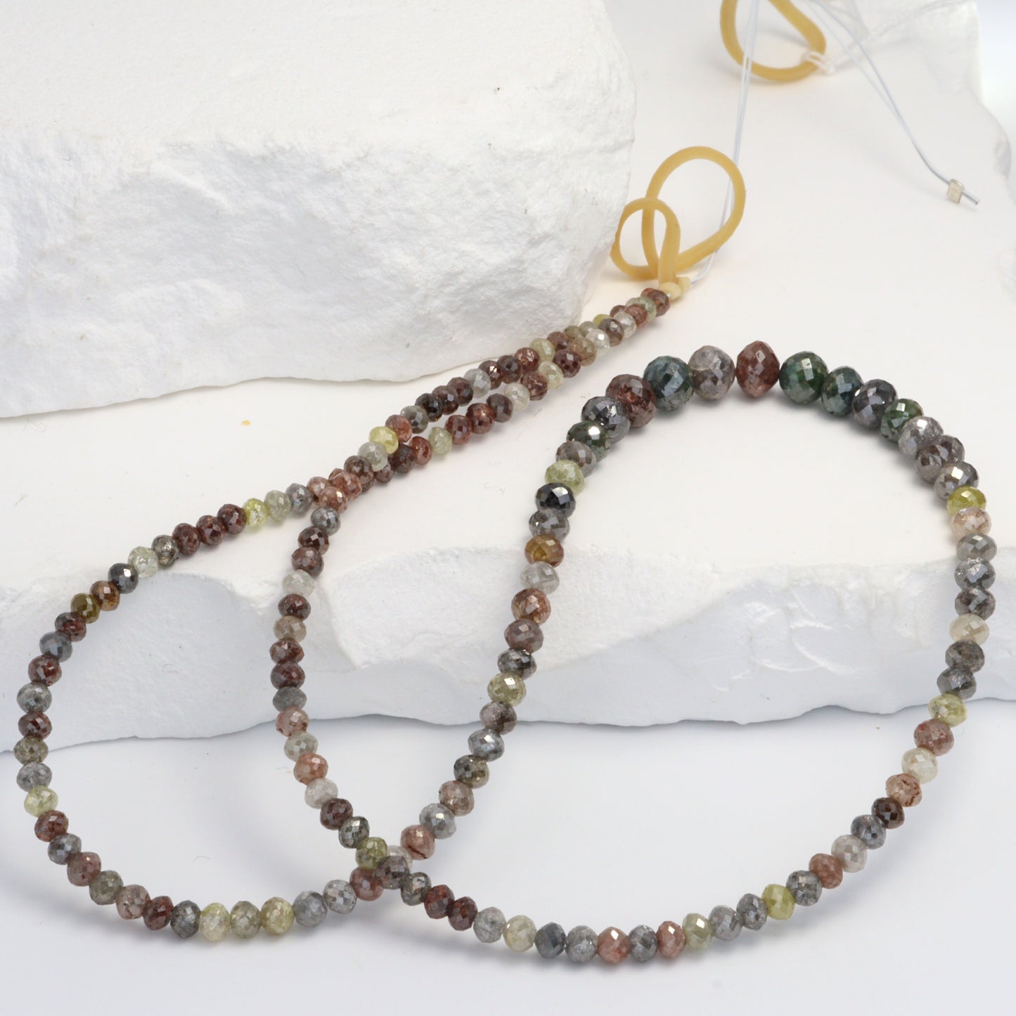 Multi Color Diamond 2.5mm Faceted Rondelles