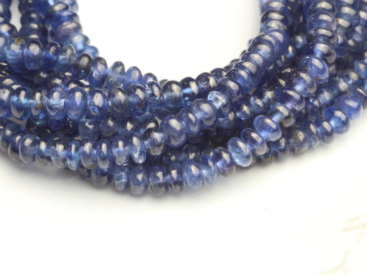 Navy Blue Sapphire 2.5mm Smooth Rondelles