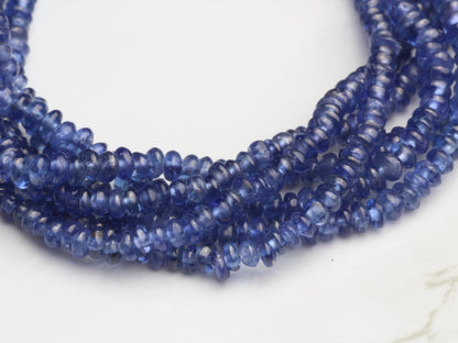 Cornflower Blue Sapphire 2.5mm Smooth Rondelles