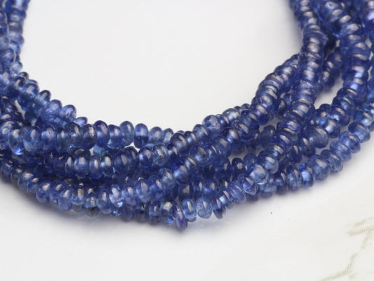 Cornflower Blue Sapphire 2.5mm Smooth Rondelles