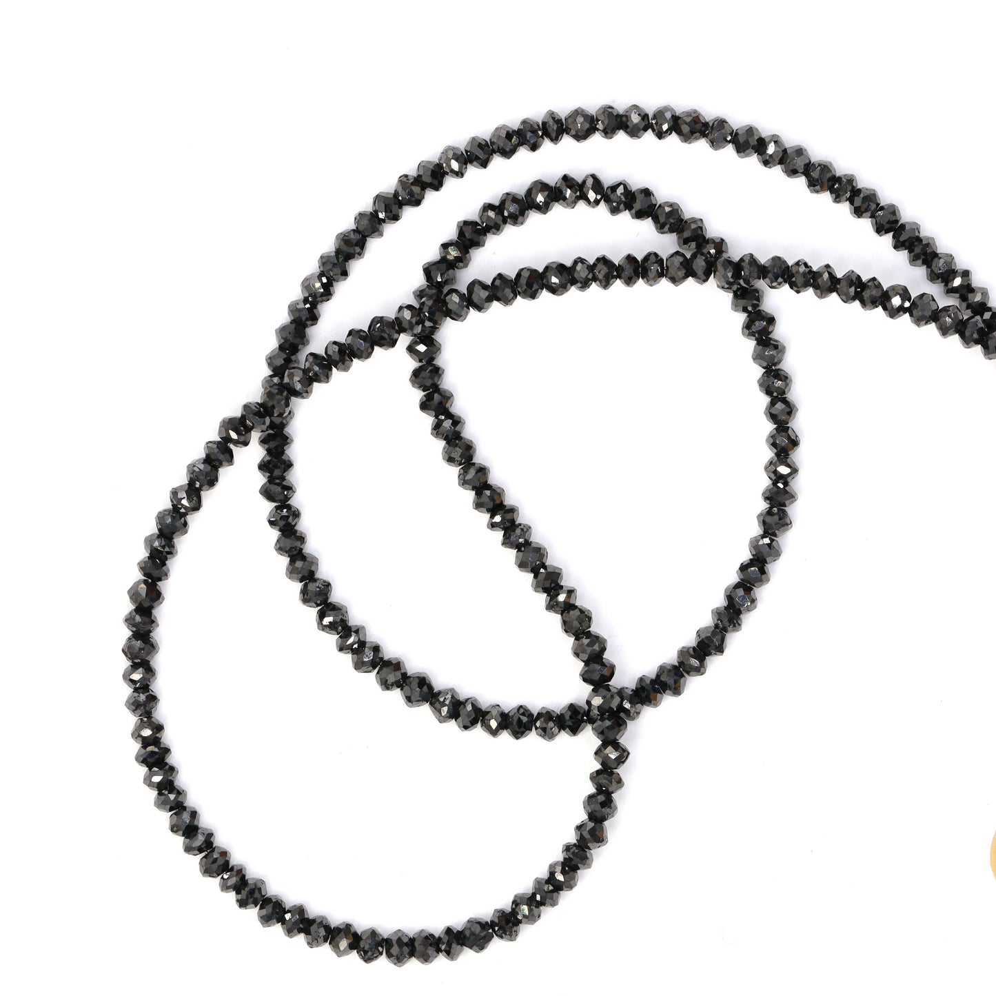 Black Diamond 2.75mm Faceted Rondelles