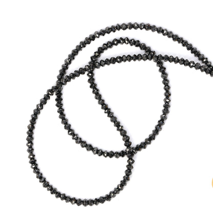 Black Diamond 2.75mm Faceted Rondelles