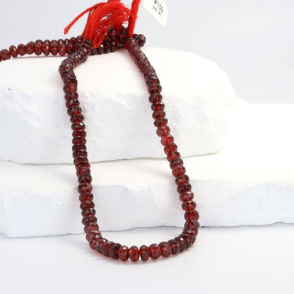 Red Garnet 5mm Faceted Rondelles