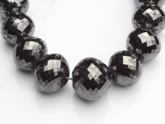 Black Diamond 7mm Faceted Rondelles