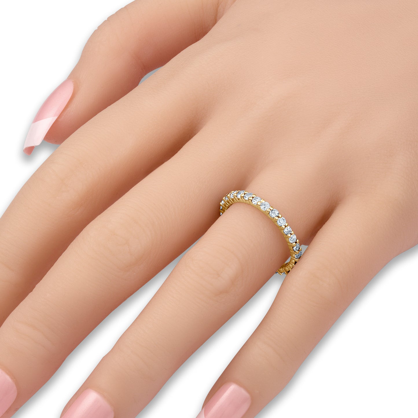 Shared Prong White Diamond Eternity Band