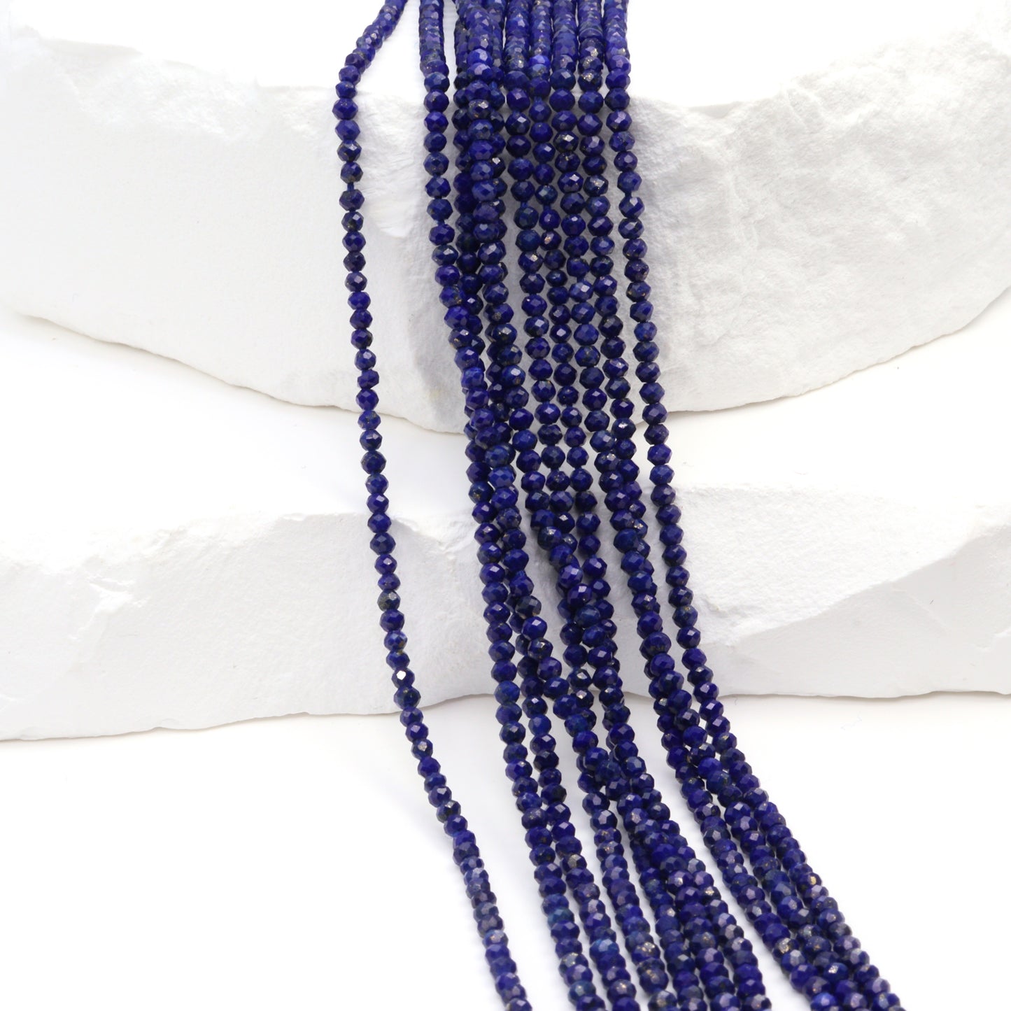 Royal Blue Lapis Lazuli 1.8mm Faceted Rounds