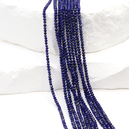 Royal Blue Lapis Lazuli 1.8mm Faceted Rounds
