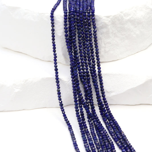 Royal Blue Lapis Lazuli 1.8mm Faceted Rounds