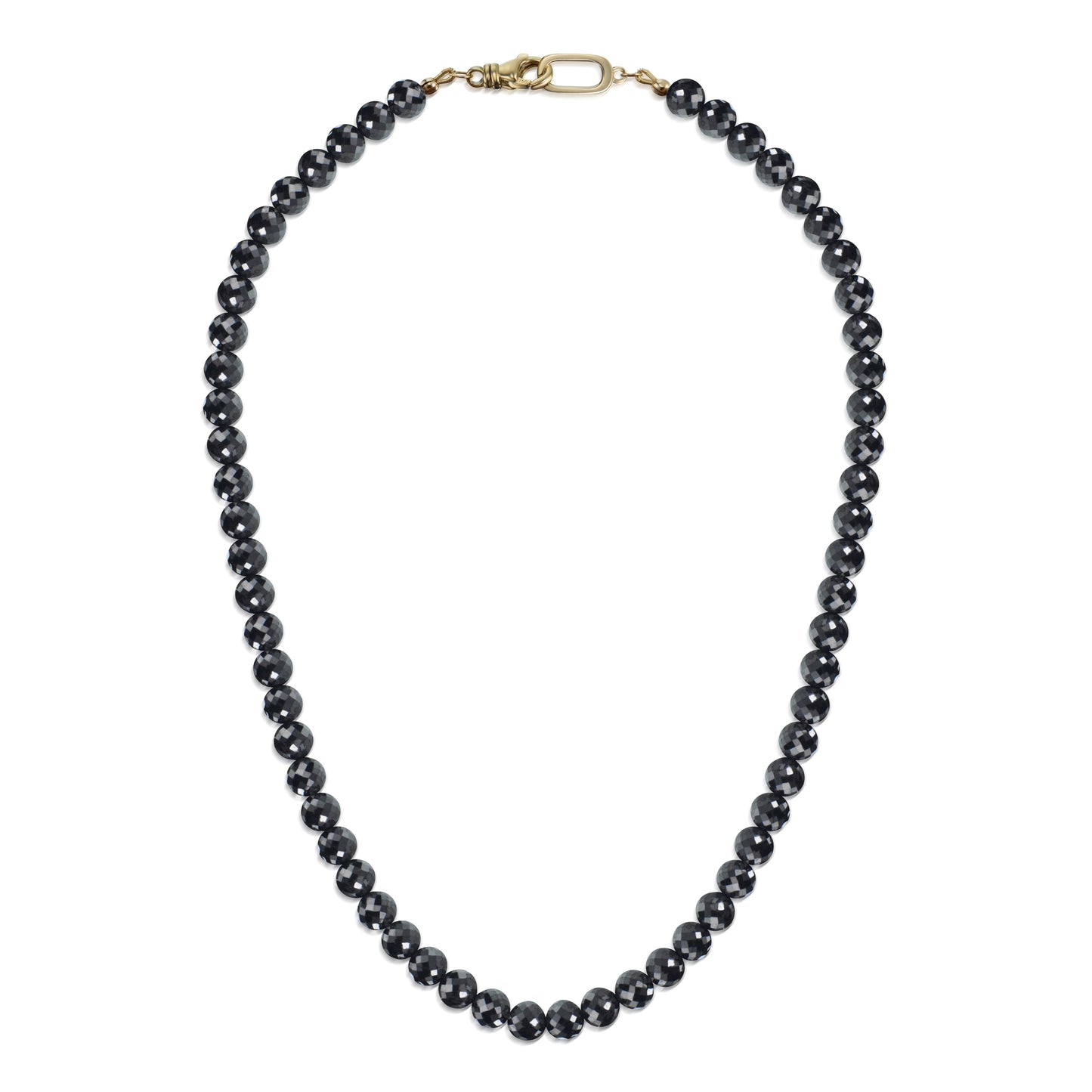 18k Black Diamond Bead Necklace