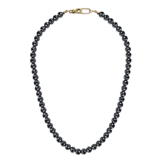 18k Black Diamond Bead Necklace