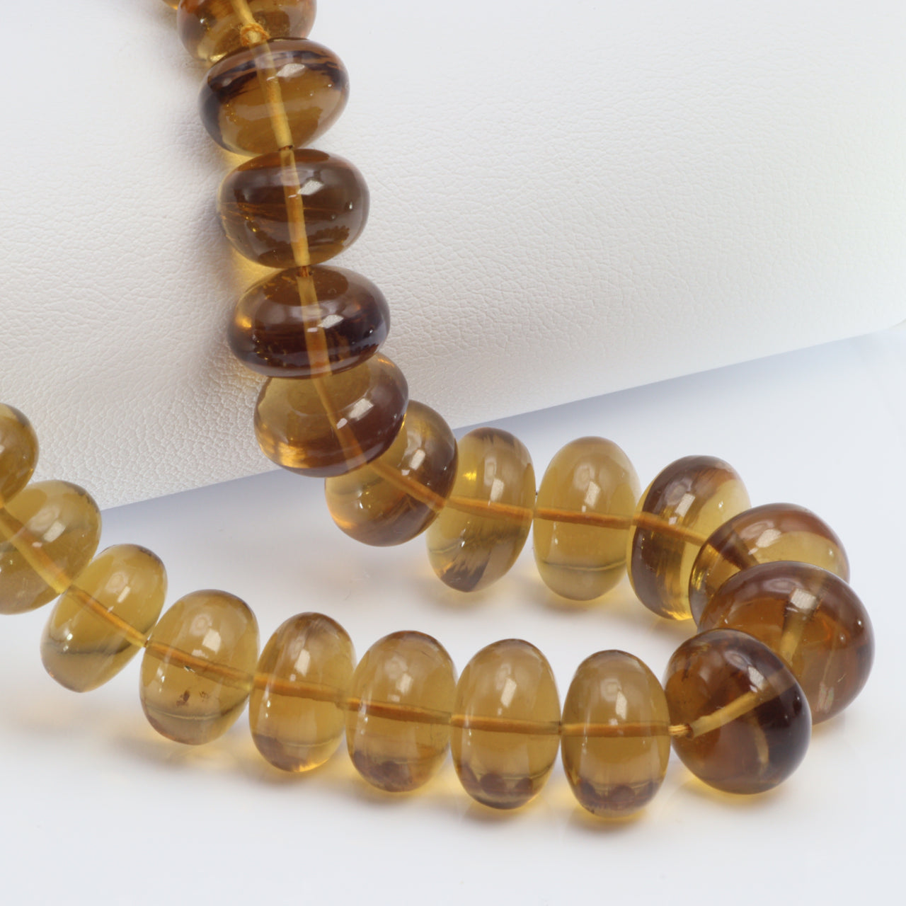 Brown Beer Quartz 8mm Smooth Rondelles