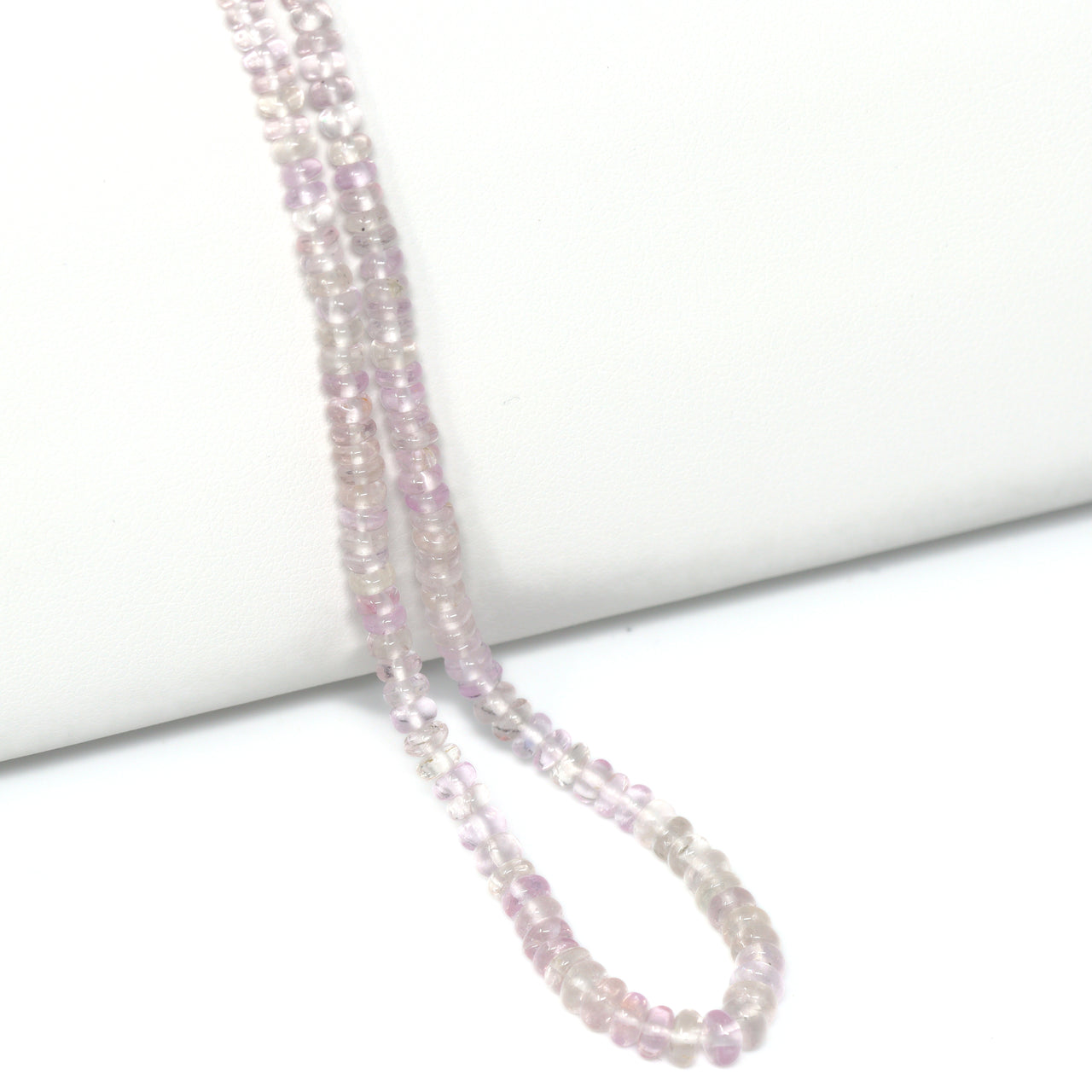 Peach Sapphire 3mm – 4mm Smooth Rondelles Bead Strand