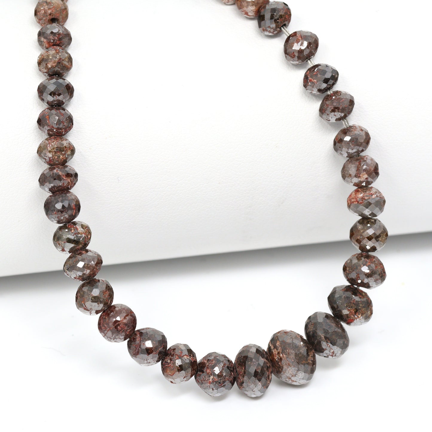 Brown Diamond 5mm – 10mm Faceted Rondelles Bead Strand