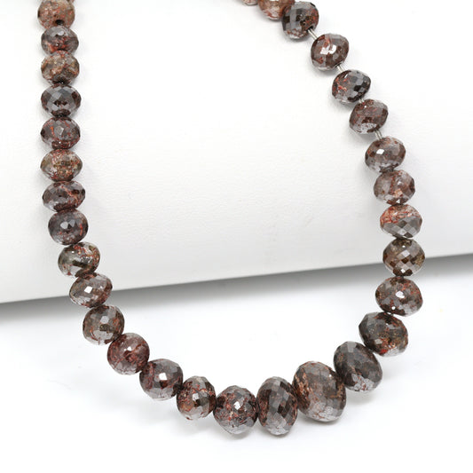 Brown Diamond 5mm – 10mm Faceted Rondelles Bead Strand