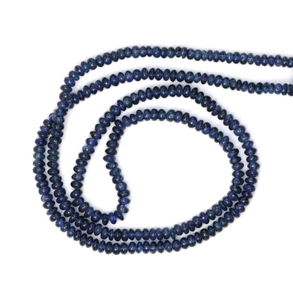 Royal Blue Sapphire 2.5mm - 3mm  Smooth Rondelles Bead Strand