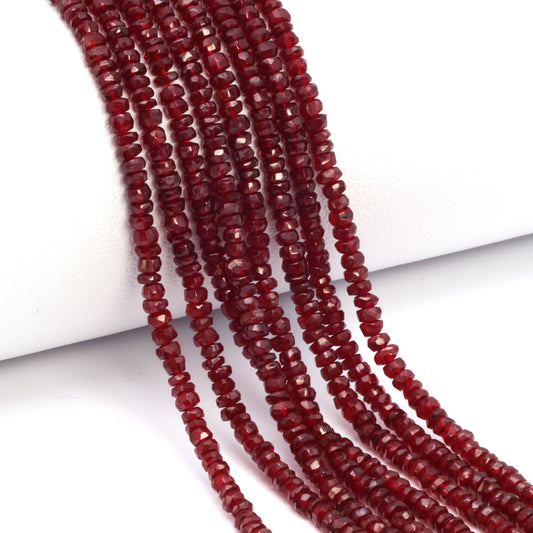 Red Ruby 2.5mm Faceted Rondelles