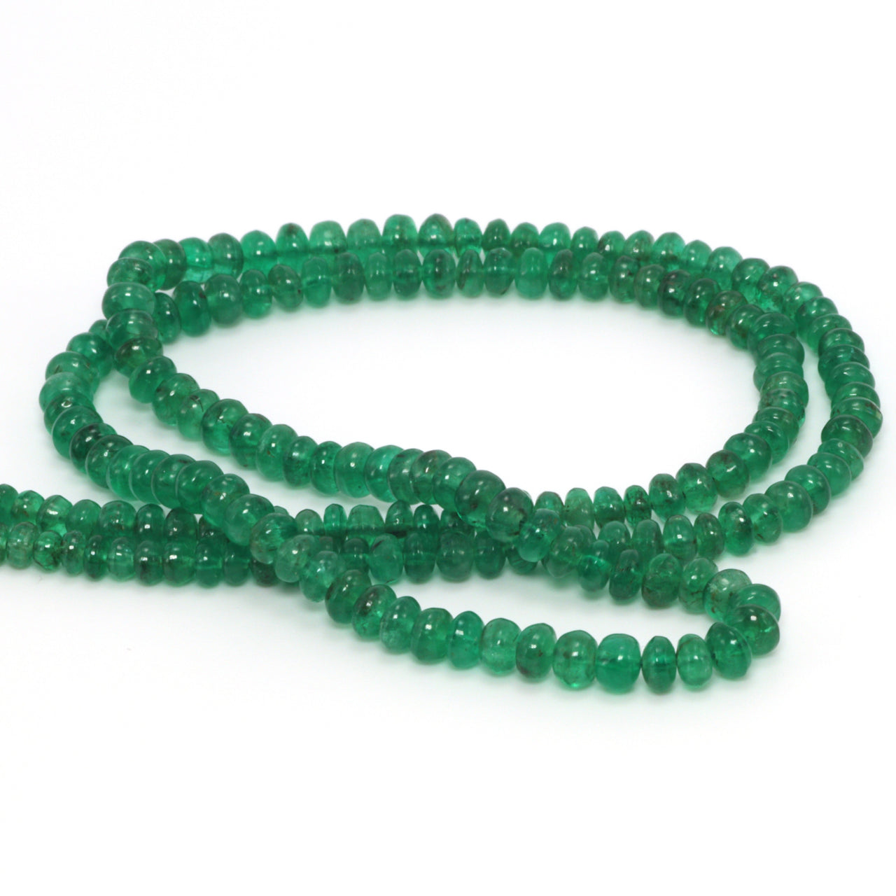 Green Emerald 3mm Smooth Rondelles