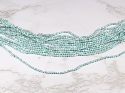 Larimar 2mm Faceted Rounds