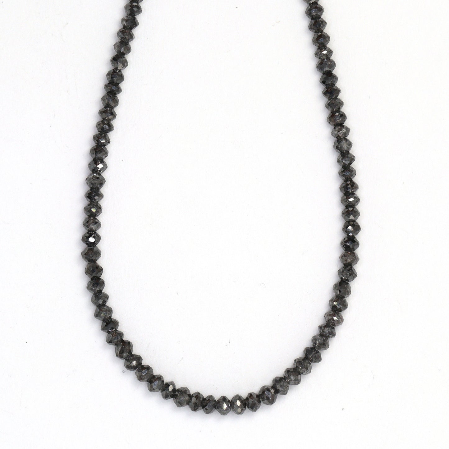 Gray Diamond 2.2mm Faceted Rondelles