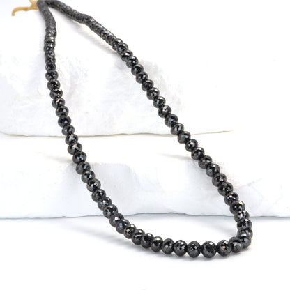 Black Diamond 3.5mm Faceted Rondelles