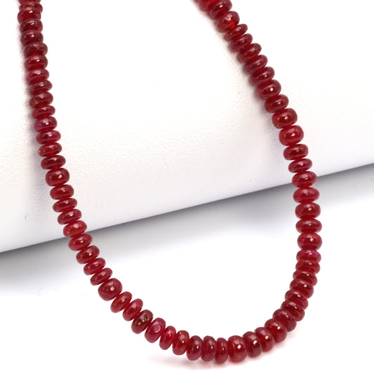 Red Ruby 4mm Smooth Rondelles