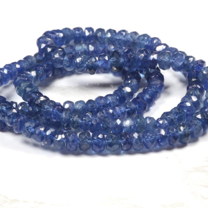 Royal Blue Sapphire 3mm Faceted Rondelles